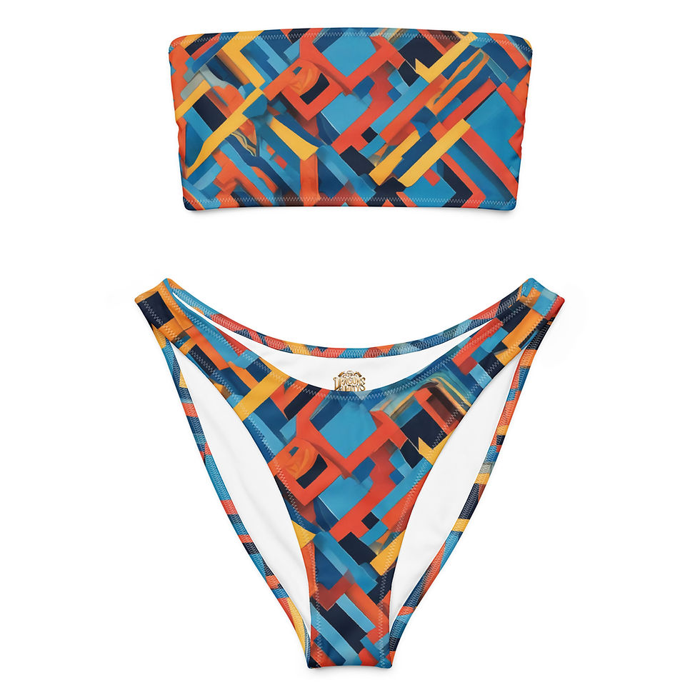 Thumbnail: Abstract Recycled bandeau bikini