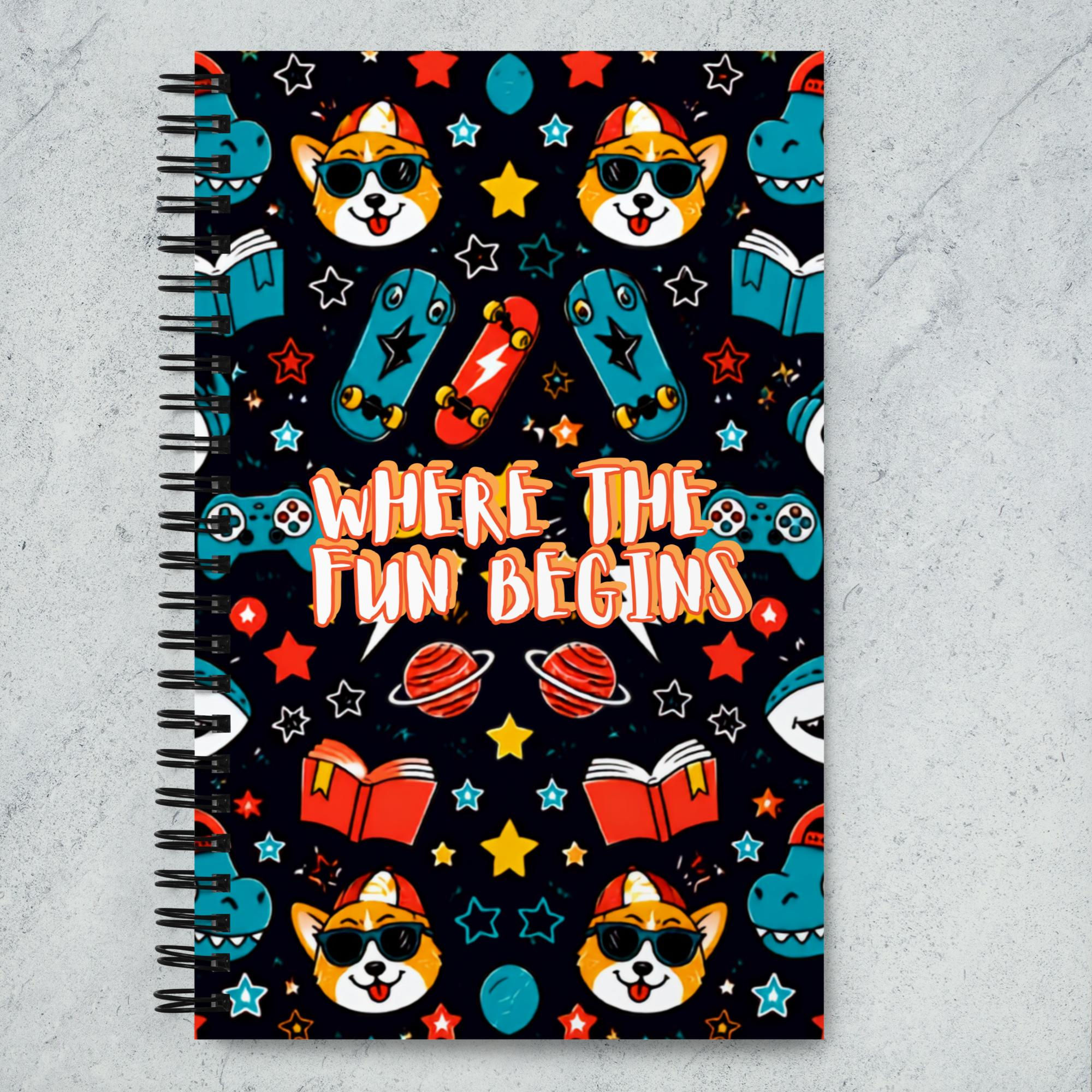Children skate Spiral notebook