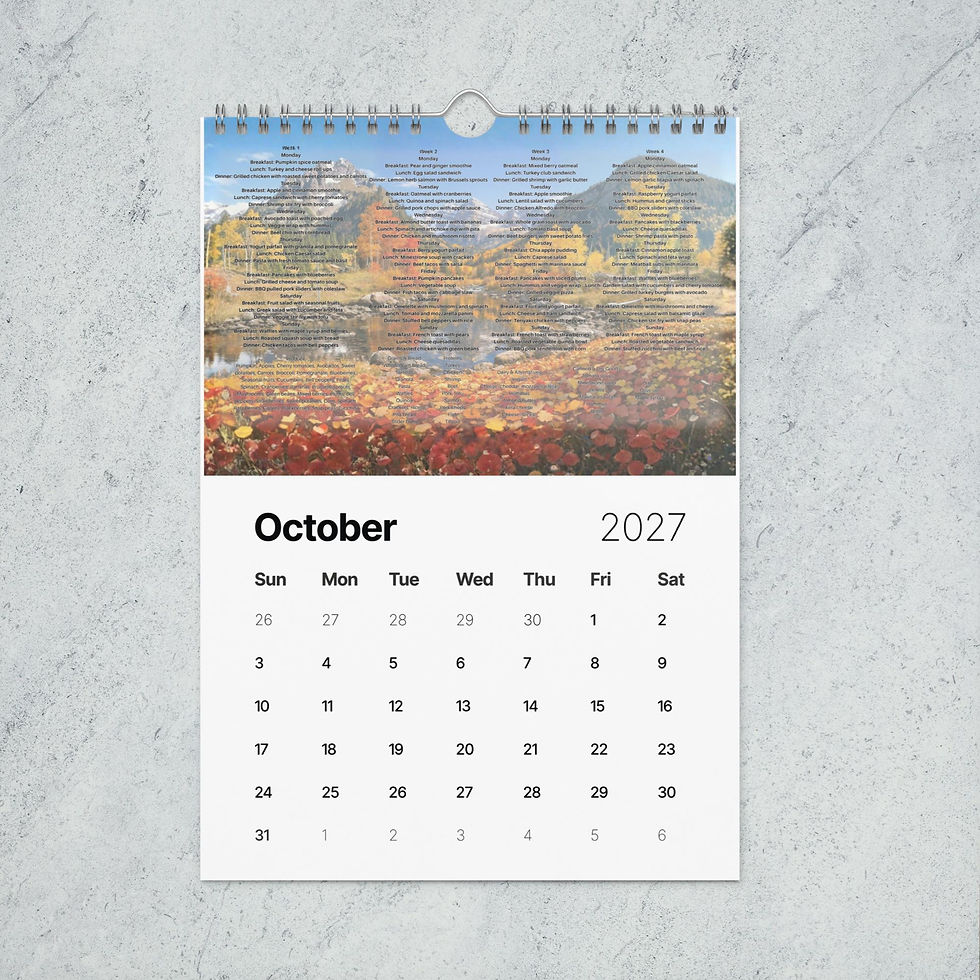 Thumbnail: Meal Planner Wall calendar (2027)