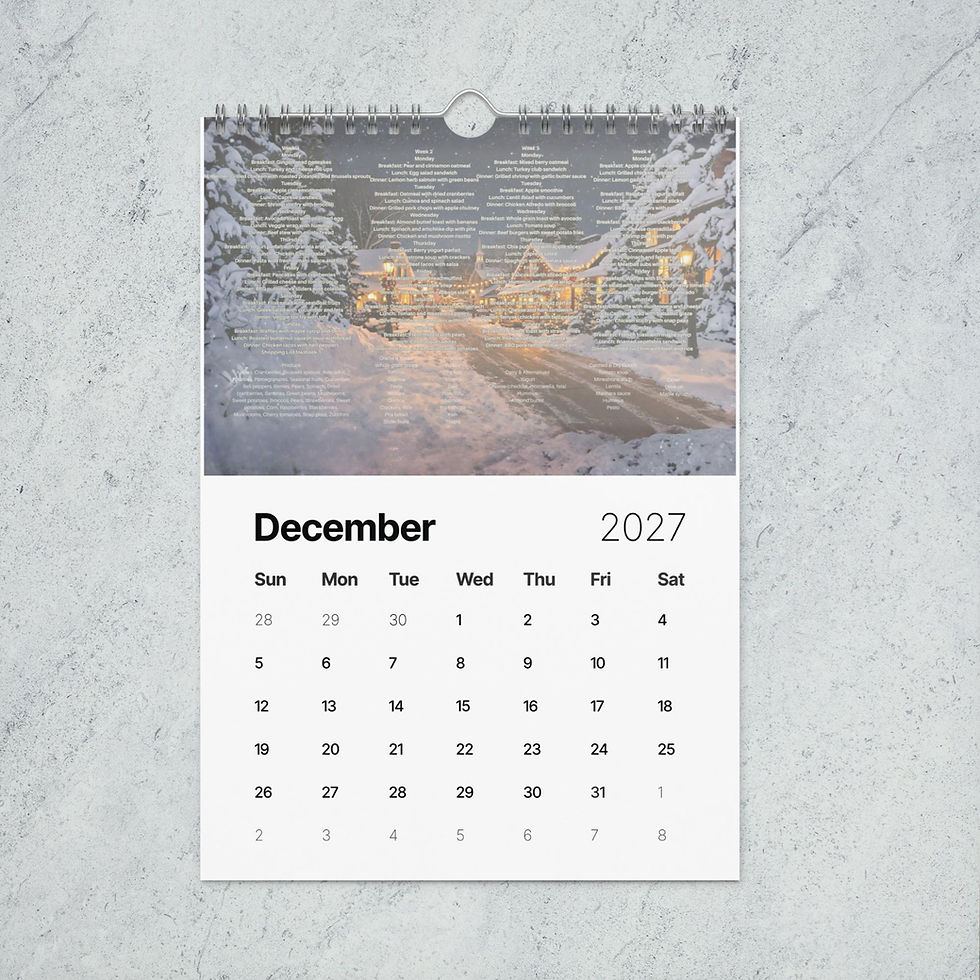 Thumbnail: Meal Planner Wall calendar (2027)