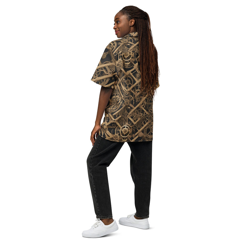 Thumbnail: Clock work Unisex button shirt