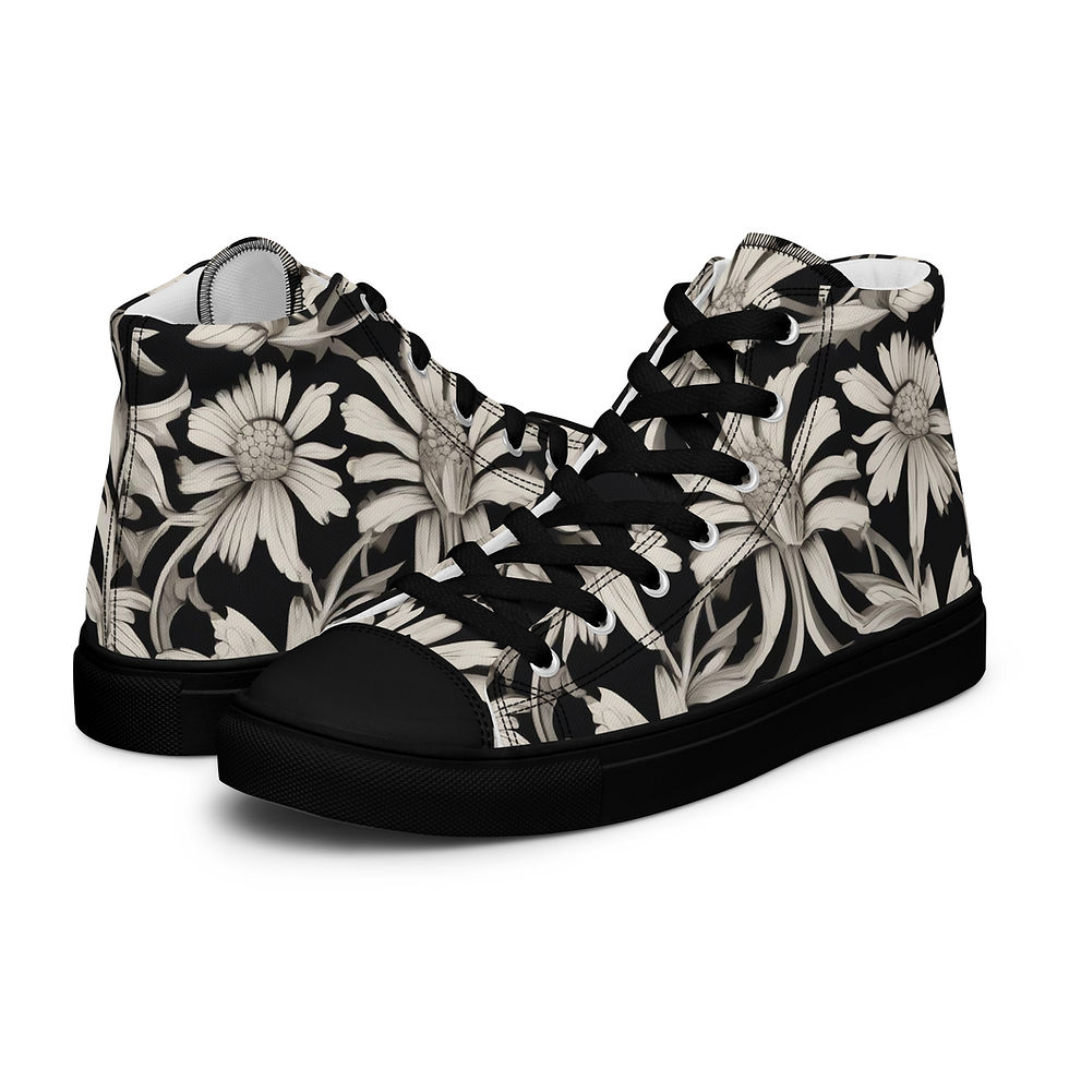 Thumbnail: Flower Women’s high top canvas shoes