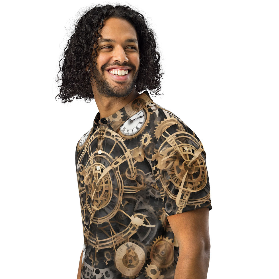 Thumbnail: Tick Tock Men’s slim fit polo