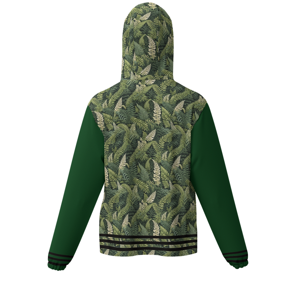 Thumbnail: Fern Unisex Full-Zip Hooded Windbreaker Jacket - Water Resistant