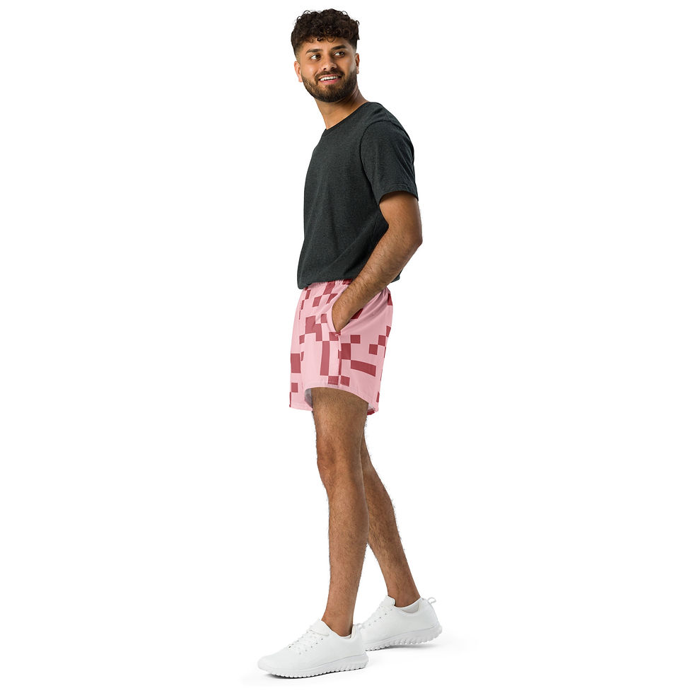 Thumbnail: Pink squares Unisex Athletic Shorts
