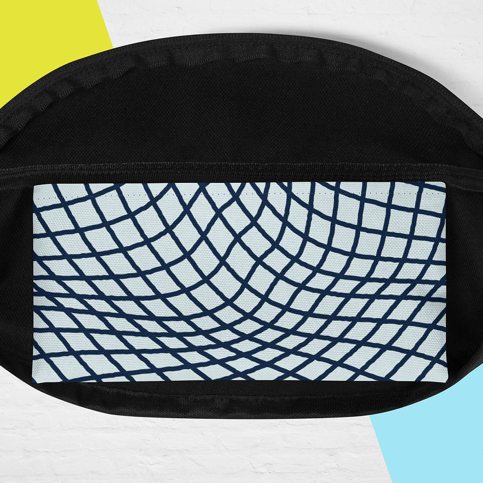 Thumbnail: Blue lines Minecraft Fanny Pack
