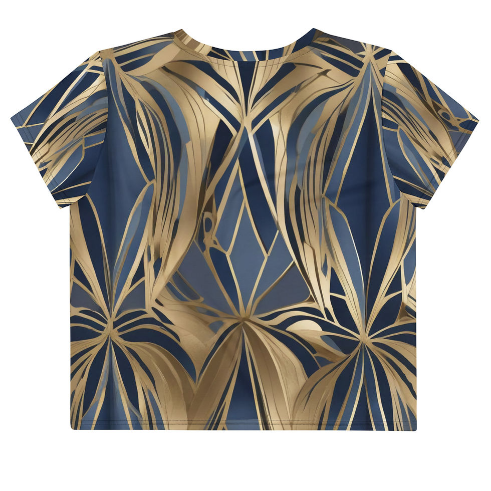 Thumbnail: Art nouveau Print Crop Tee