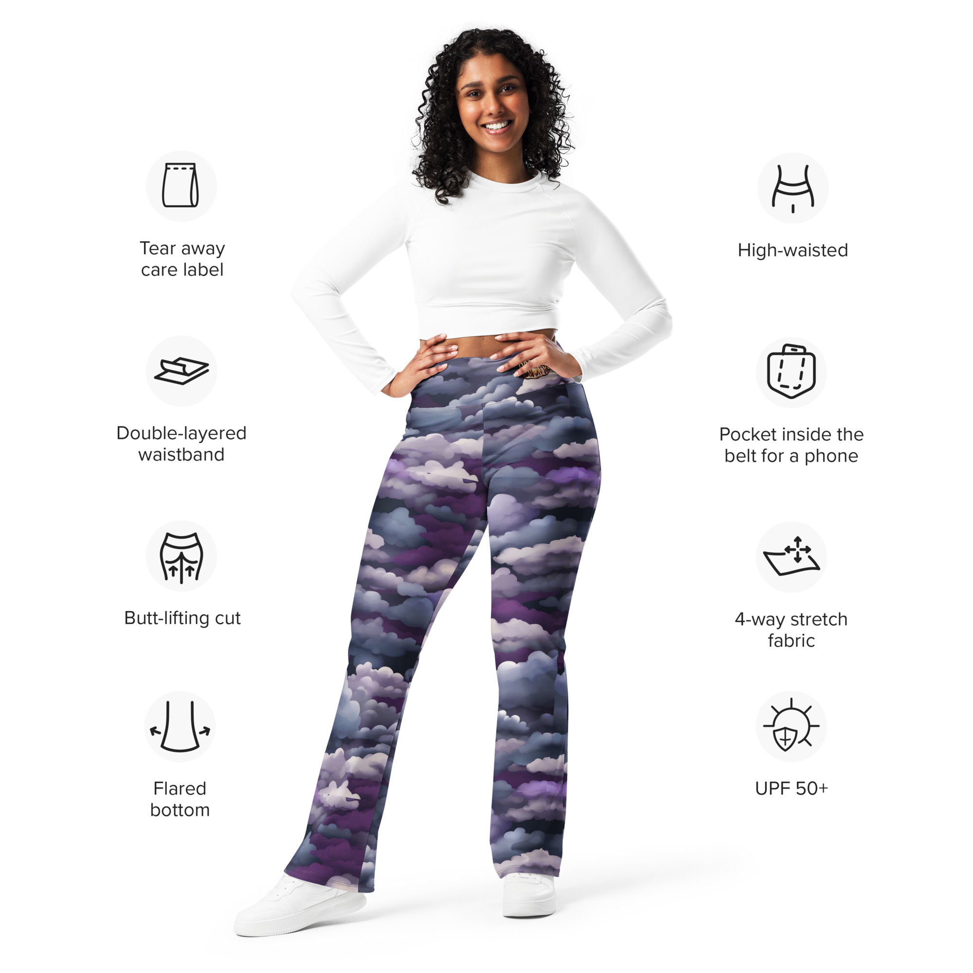 Purple Rain Flare leggings