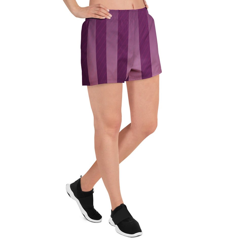 Thumbnail: Purple Stripes Unisex Athletic Shorts