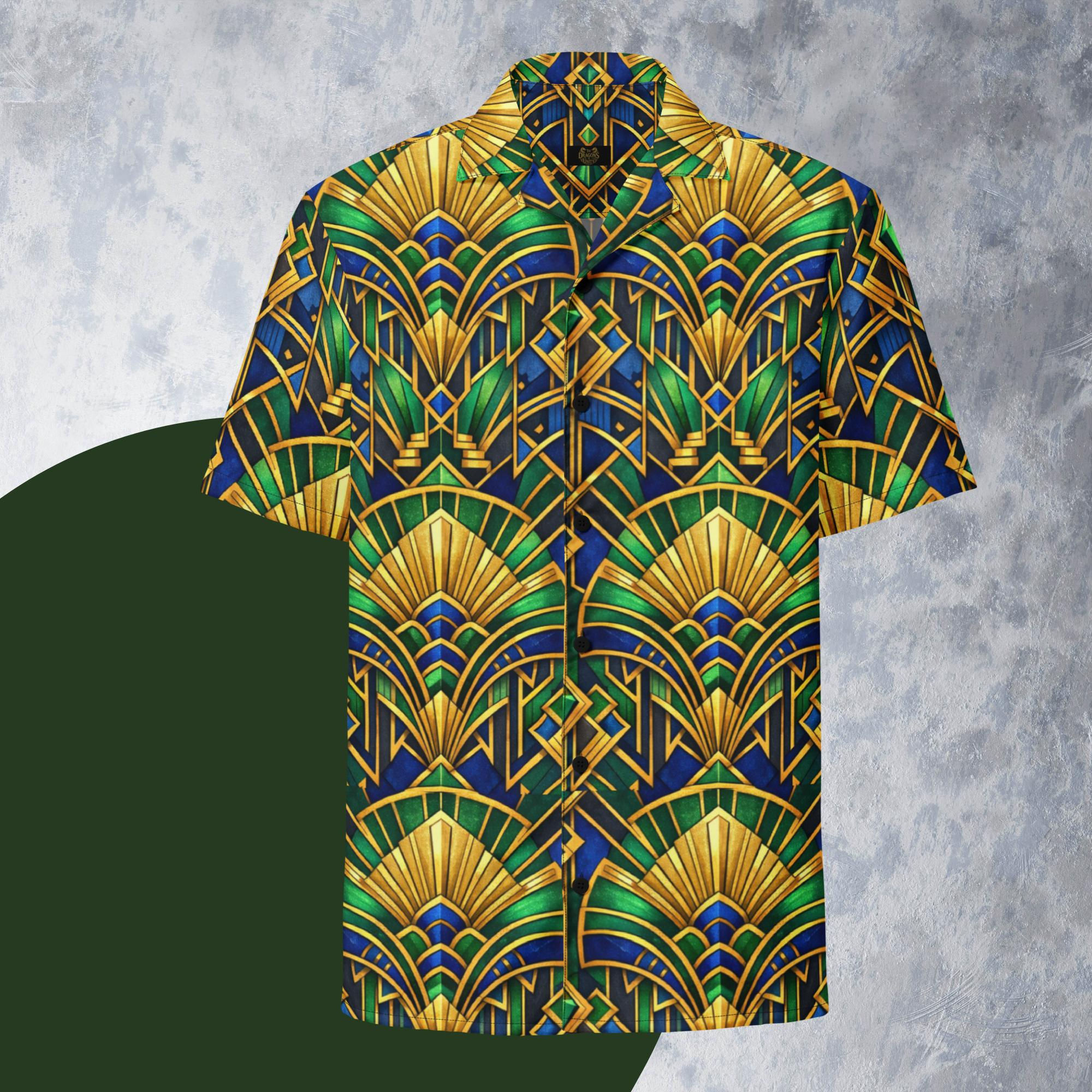 Art Deco Unisex button shirt