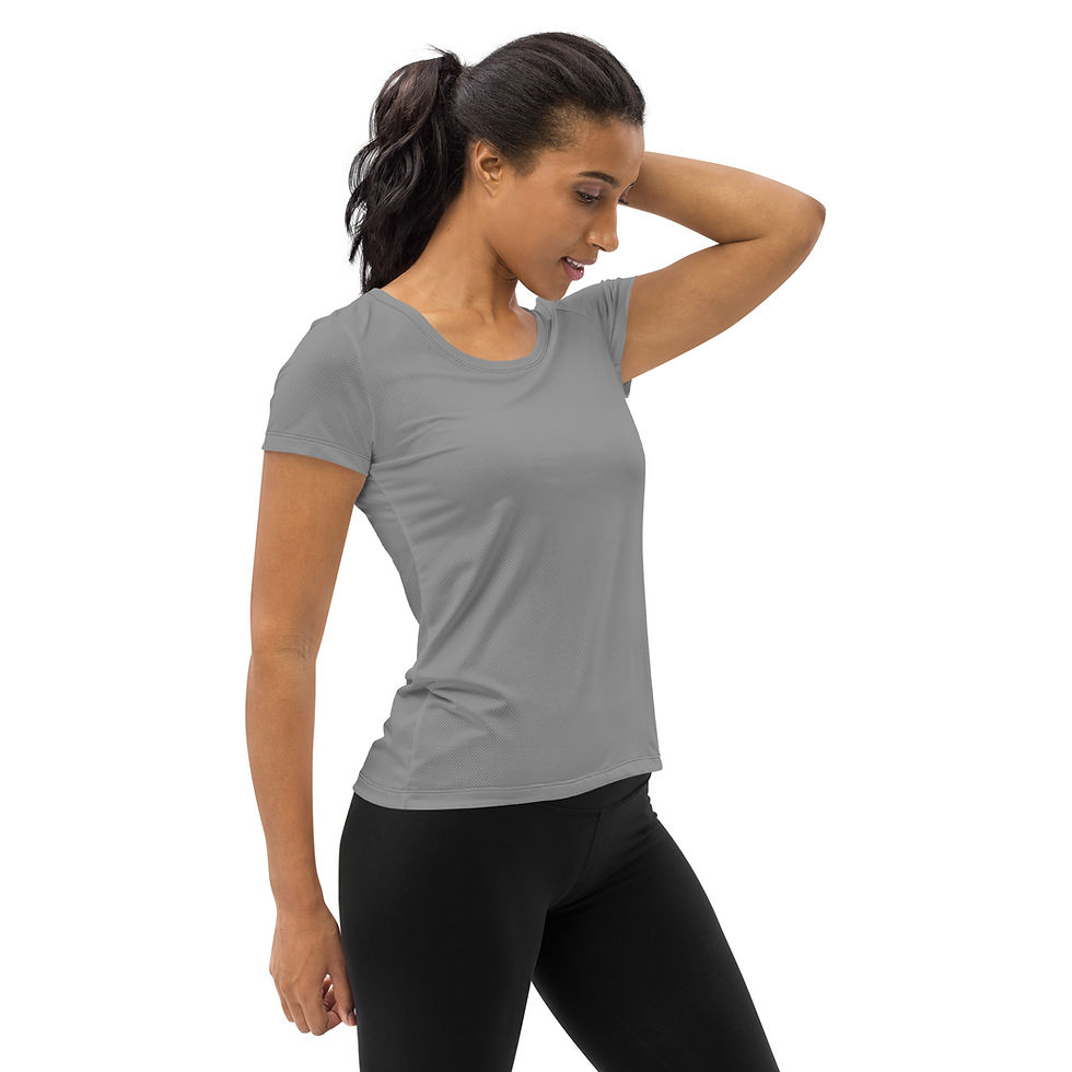 Thumbnail: Grey Women's athletic t-shirt