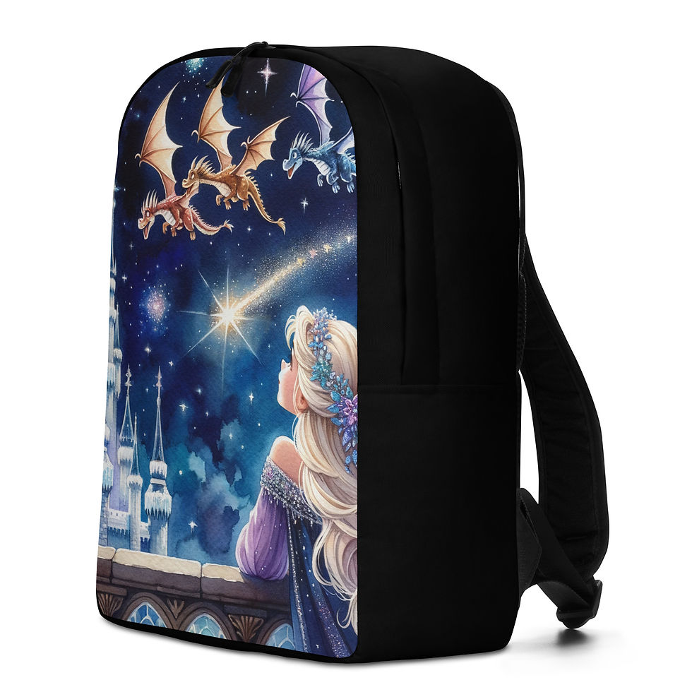 Thumbnail: Lila watercolour wish apron a star Minimalist Backpack