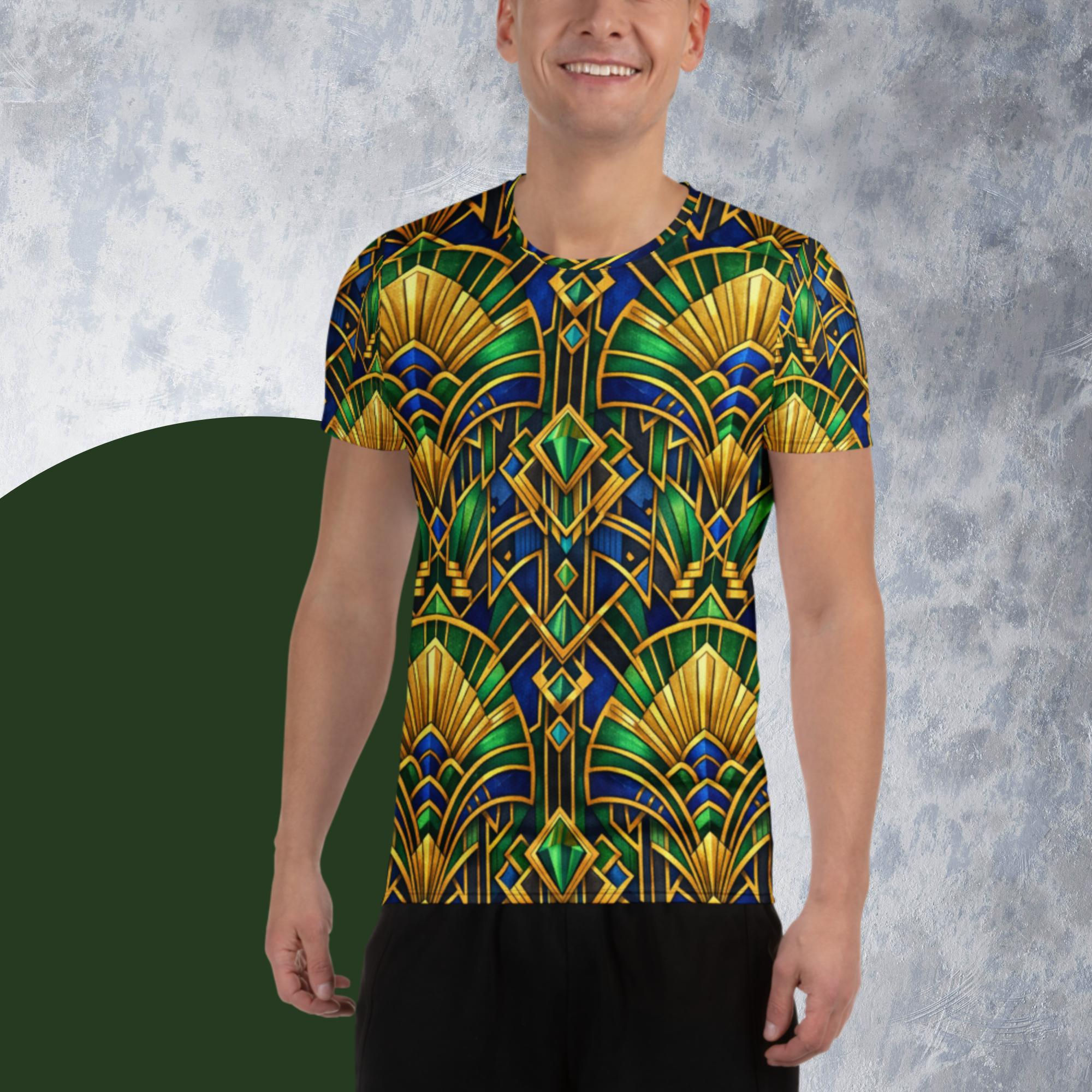 Art Deco Men's athletic t-shirt