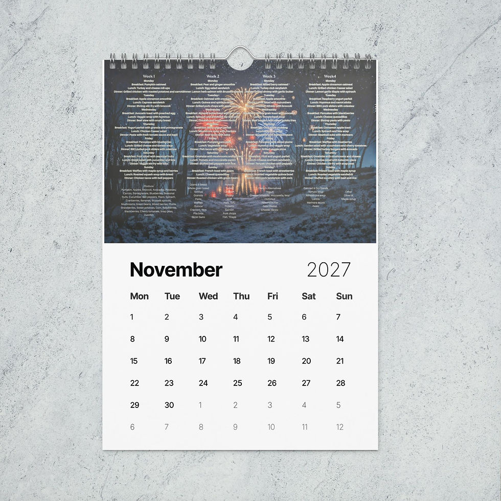 Thumbnail: Meal Planner Wall calendar (2027)