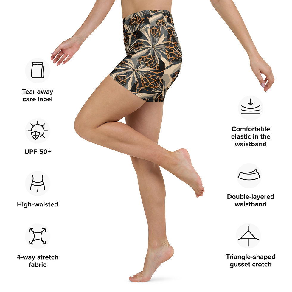 Thumbnail: Bee hive Yoga Shorts