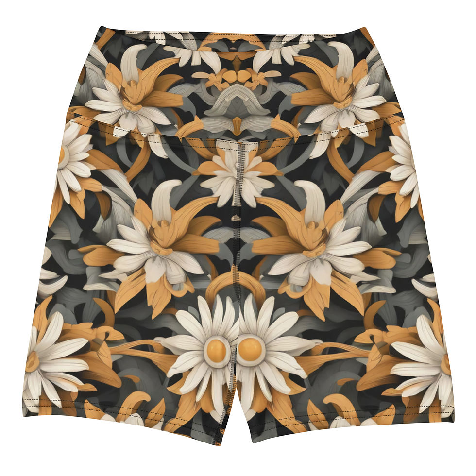 Thumbnail: Golden daisies Yoga Shorts