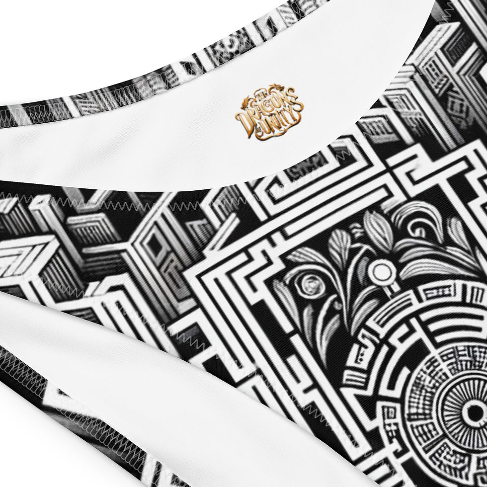 Thumbnail: Maze art deco Recycled bandeau bikini