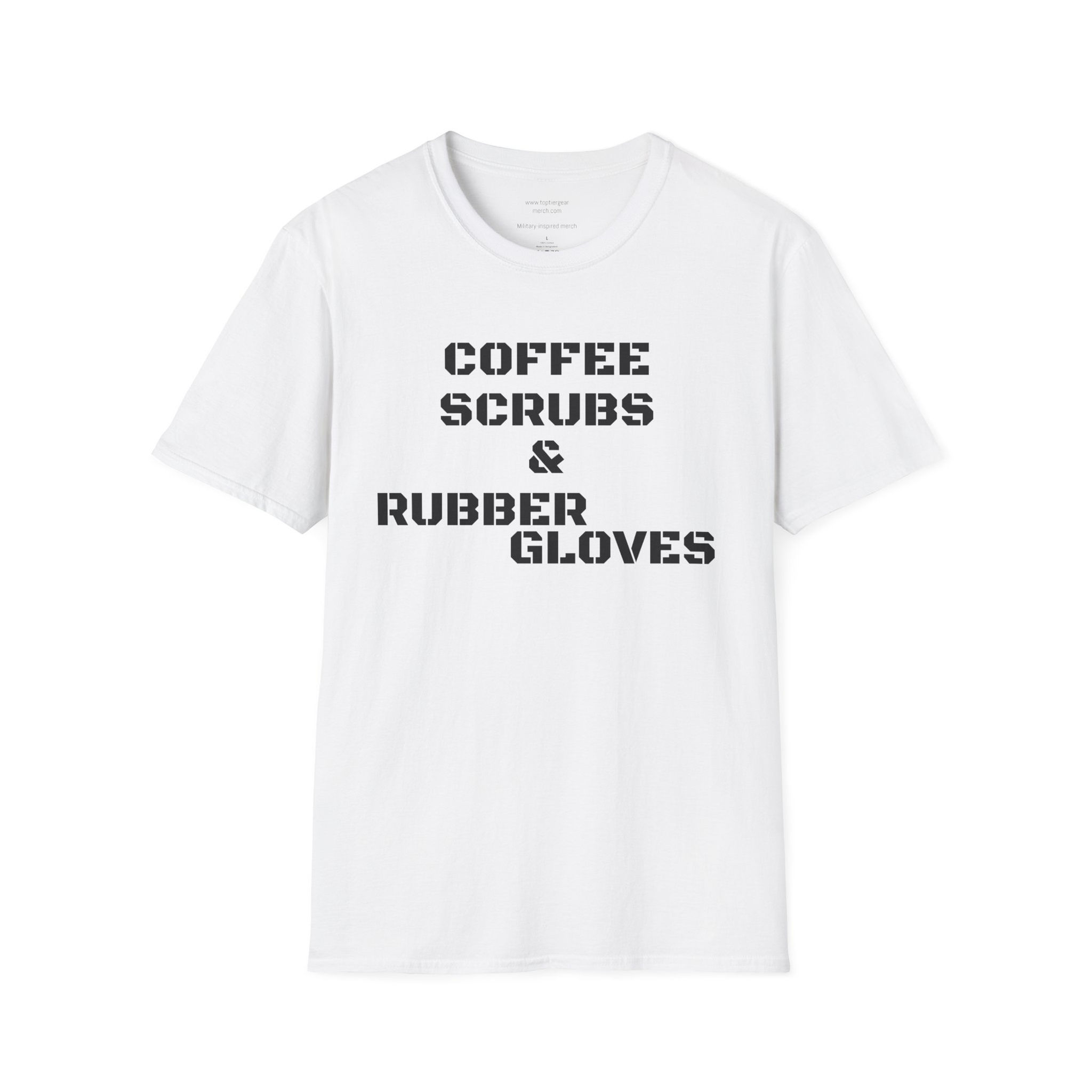 COFFEE SCRUBS AND RUBBER GLOVES