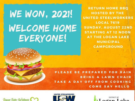 United Steelworkers Local 7619 hosts Welcome Home BBQ for Logan Lakers!
