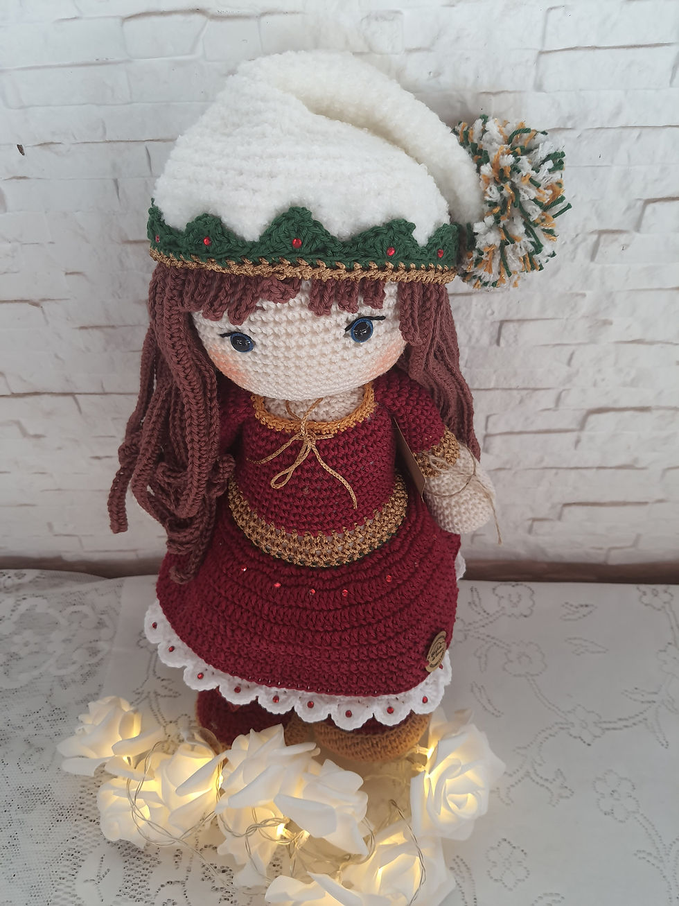 Miniatura: Boneca Natalina Amanda