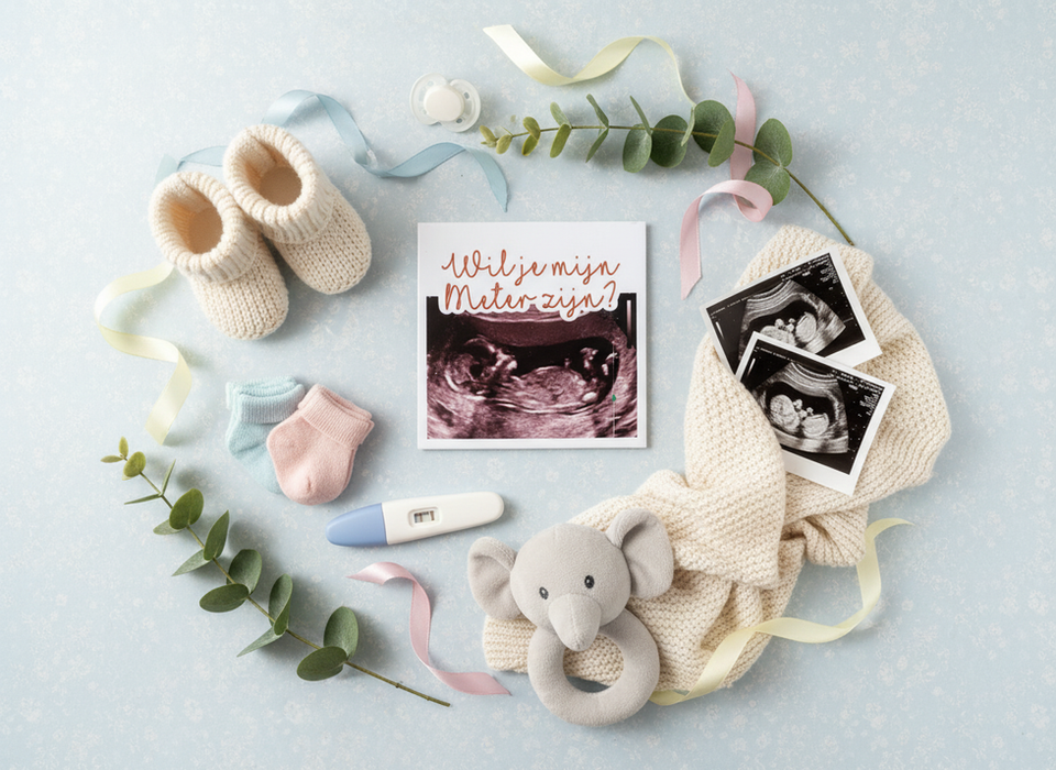 Tegeltje wil je mijn meter peter zijn aankondiging