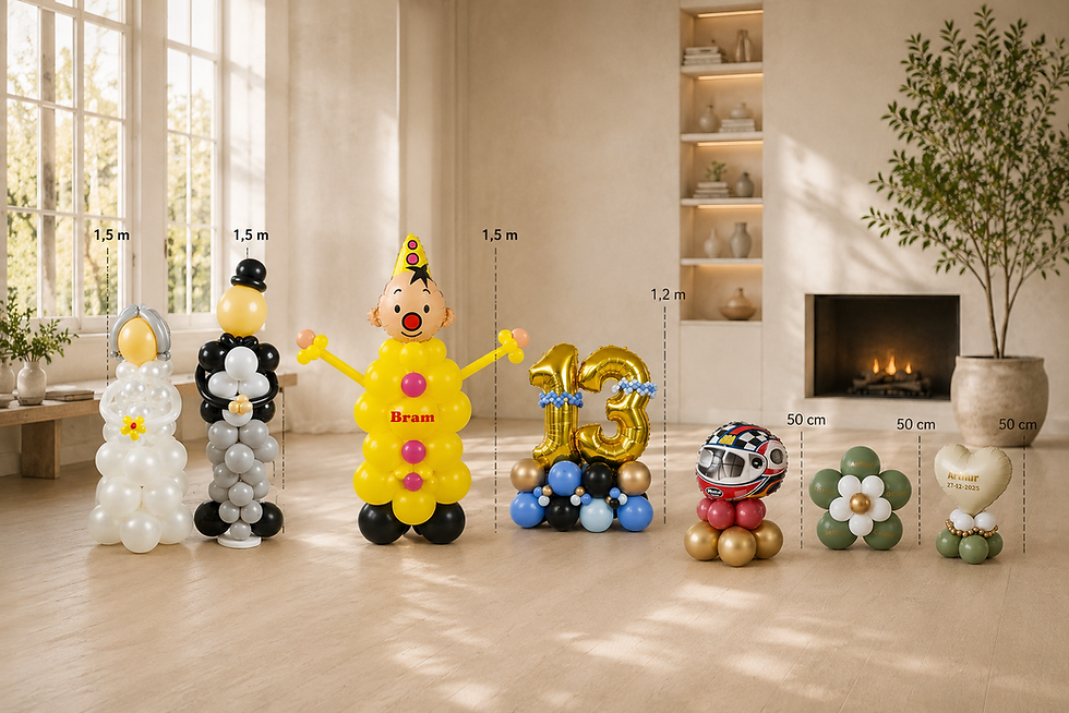 Overzicht ballondecoraties Hip met Pit Creaties Bocholt Limburg