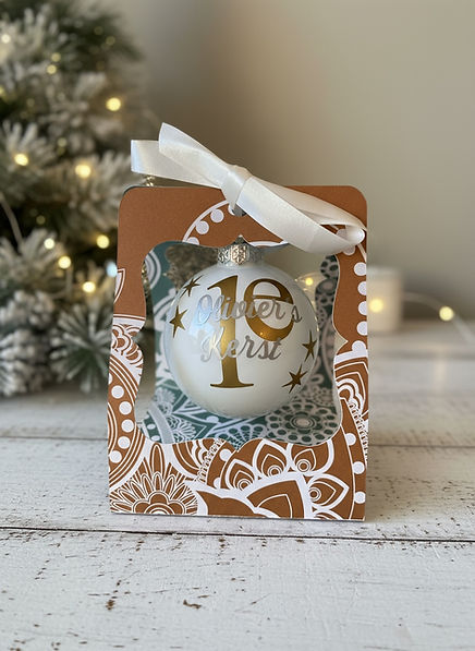 Kerstbal Mijn Eerste Kerst als cadeau voor baby
