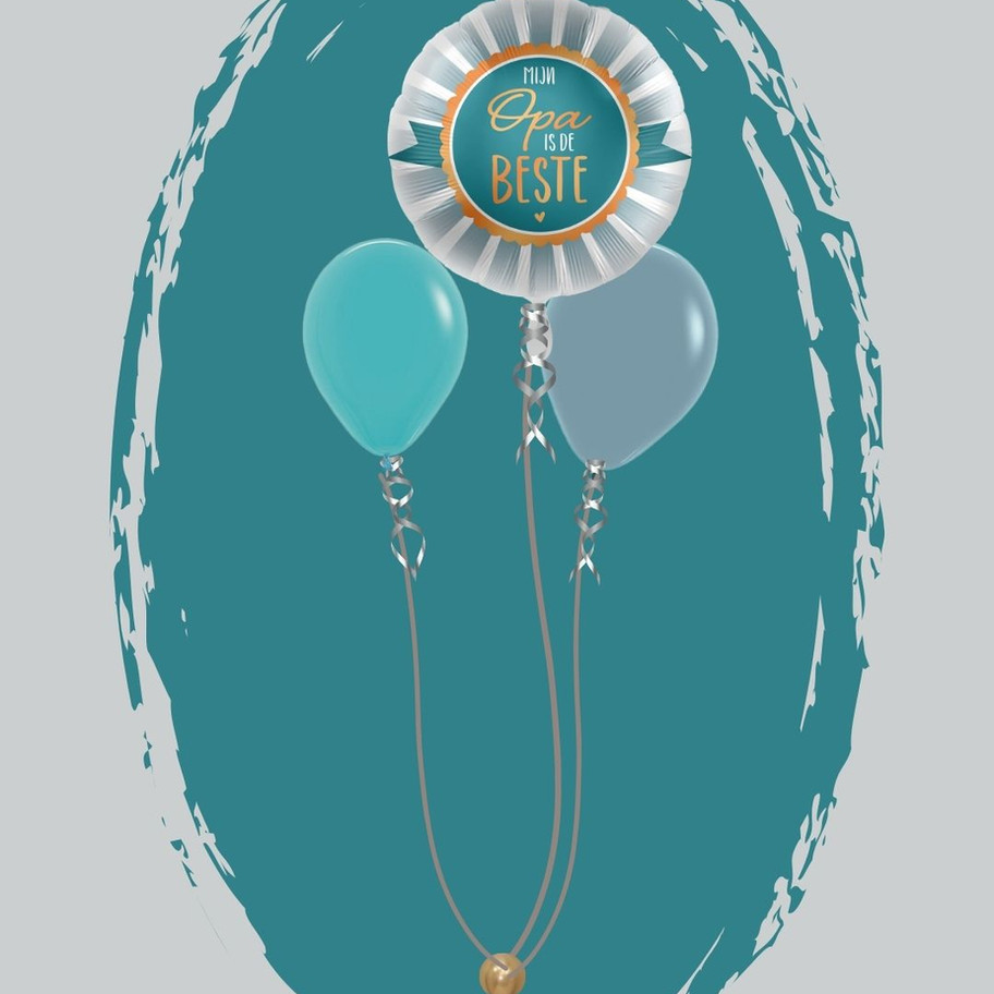 Folieballon mijn opa is de beste trosje latex ballonnen