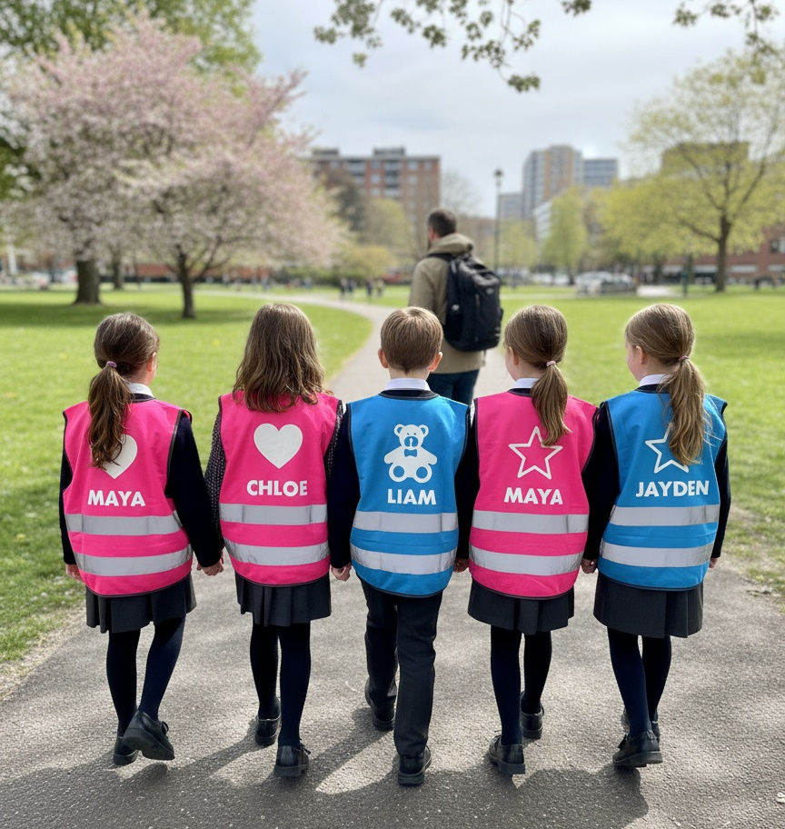 Fluohesje voor kinderen in meerdere kleuren veiligheidsvest