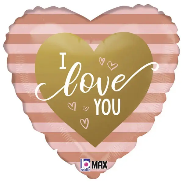Hartvormige folieballon I love you 18 inch Betallic MaxFloat 26071P