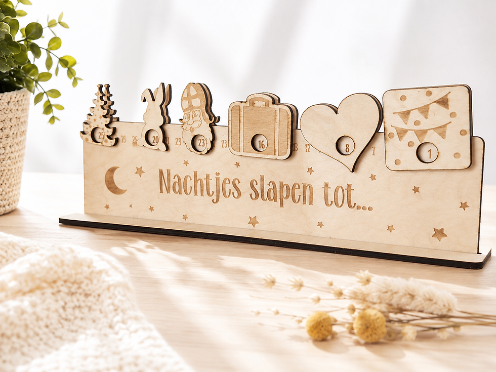 Aftelkalender tot Sinterklaas, Kerst, Vakantie, Pasen, Verjaardag, liefde