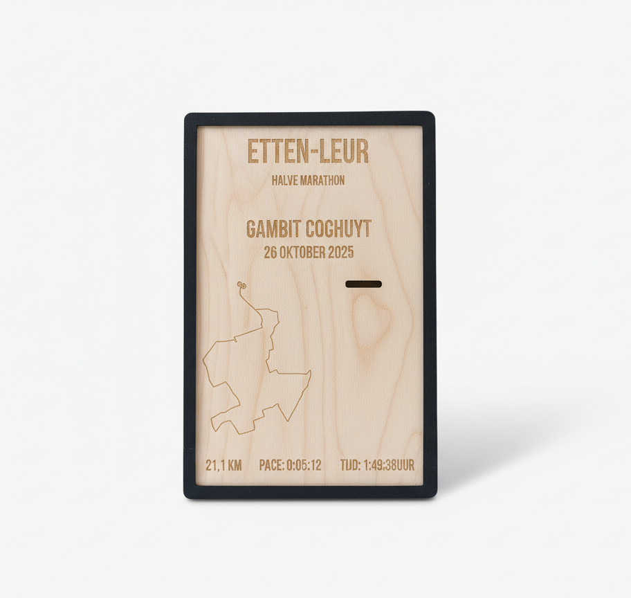 Gepersonaliseerde medaillehouder met silhouet van sporter