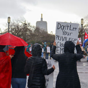 Protesters gather at Oregon State Capitol against Trump’s mass-deportation policies