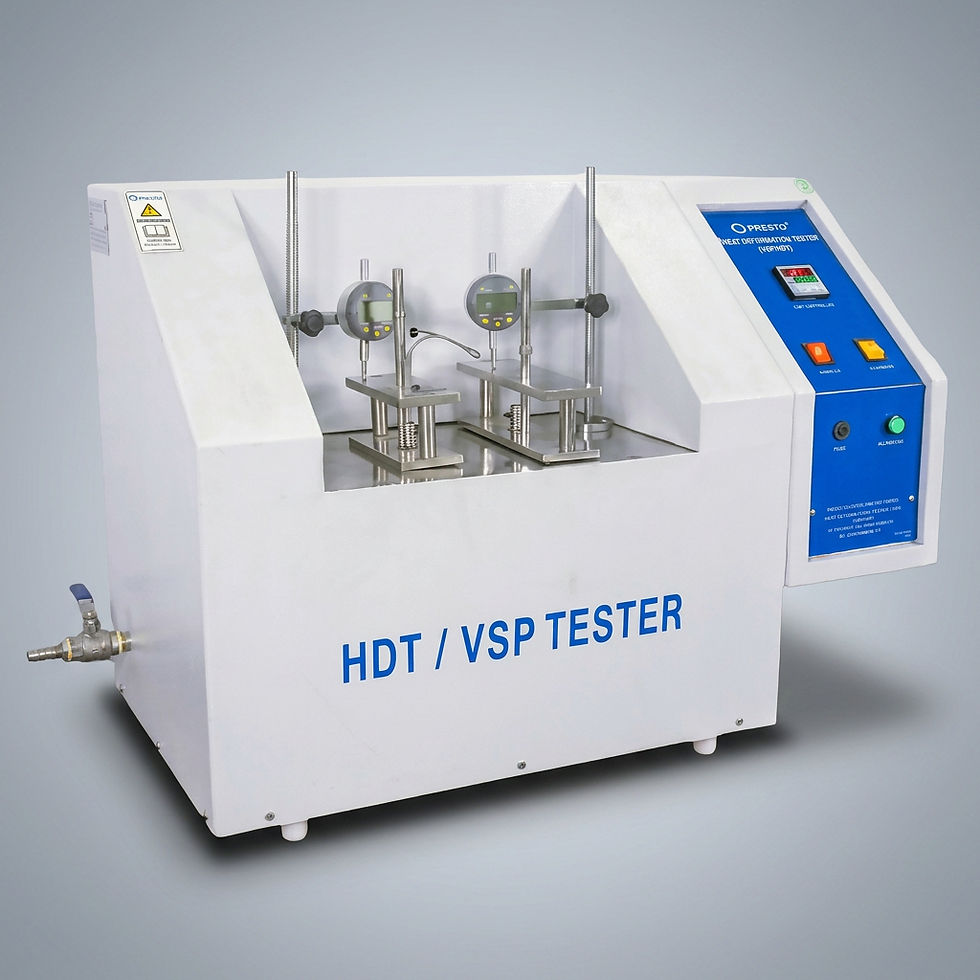 HEAT DEFLECTION TEMPERATURE _ VICAT SOFTENING POINT TESTER (HDT_VSP), Scientific Services 