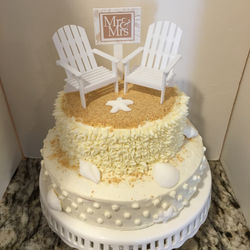 Beach Themed Wedding Cake