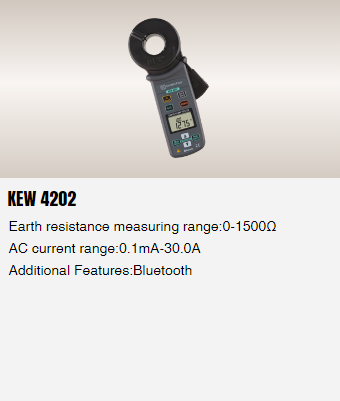 Kew 4202 Earth Clamp Testers Specification