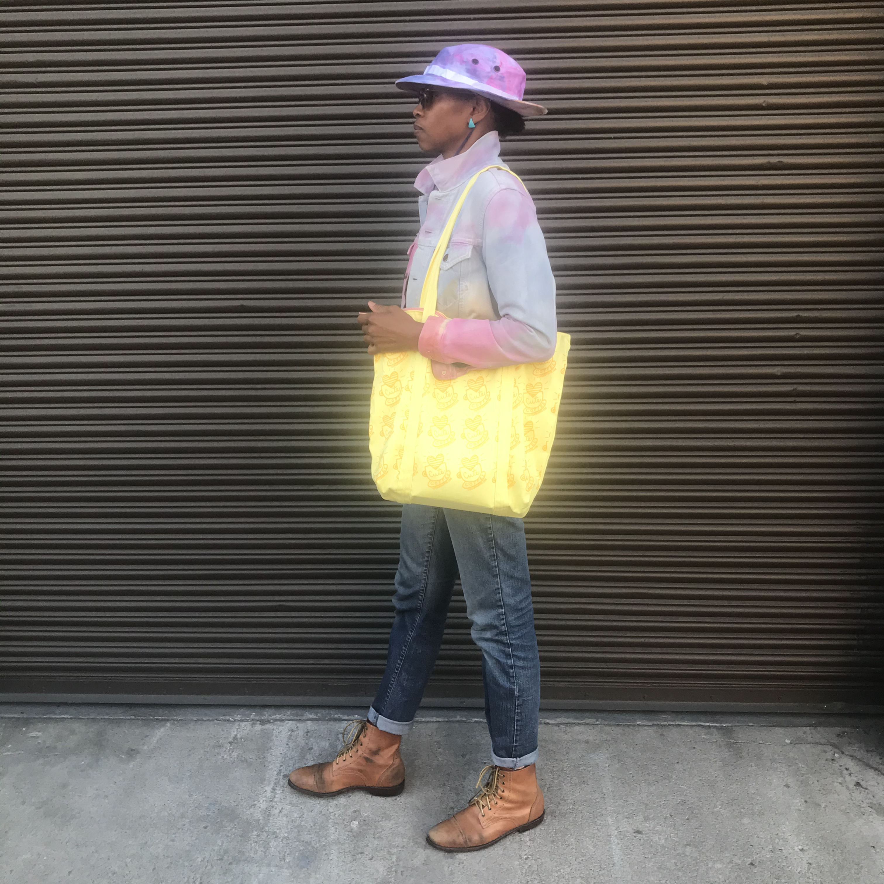 Cute Coffee Amarillo Tote Bag