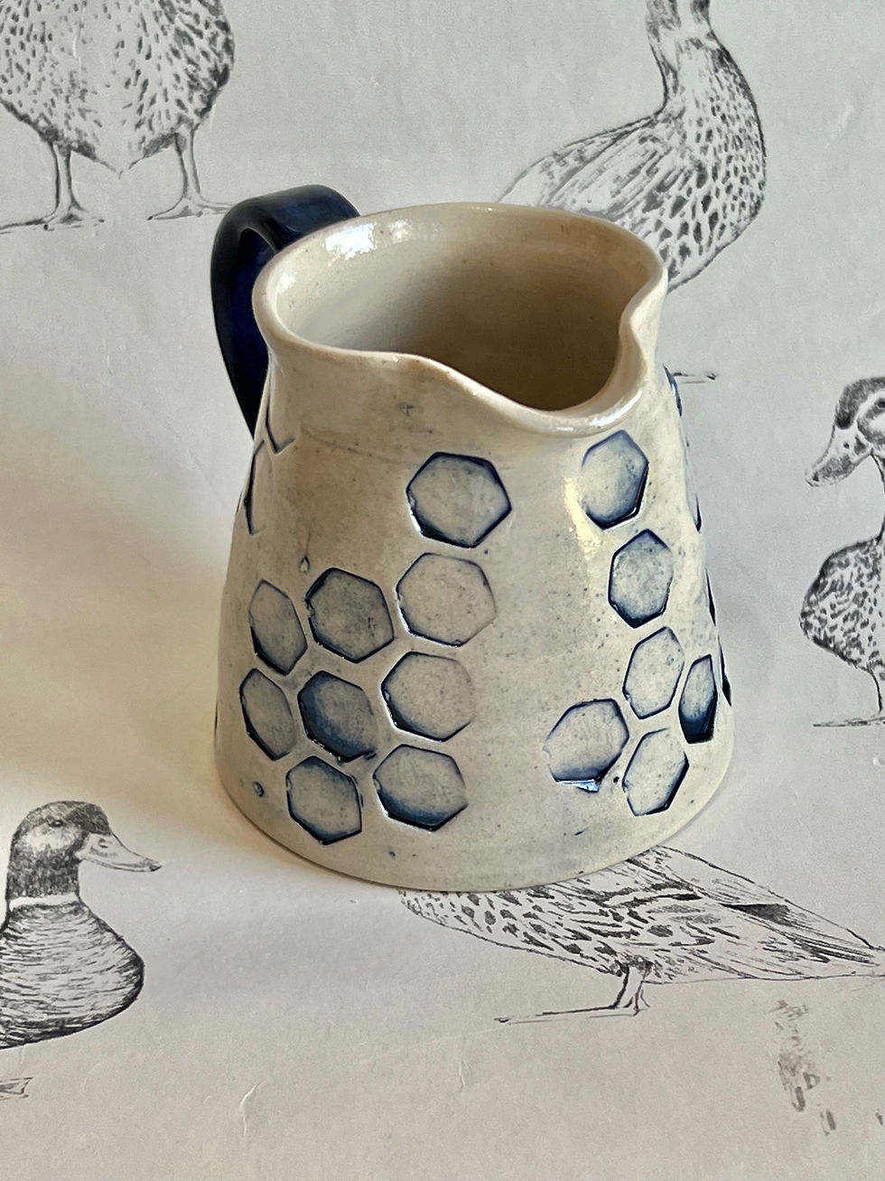 Thumbnail: Small navy blue bee jug