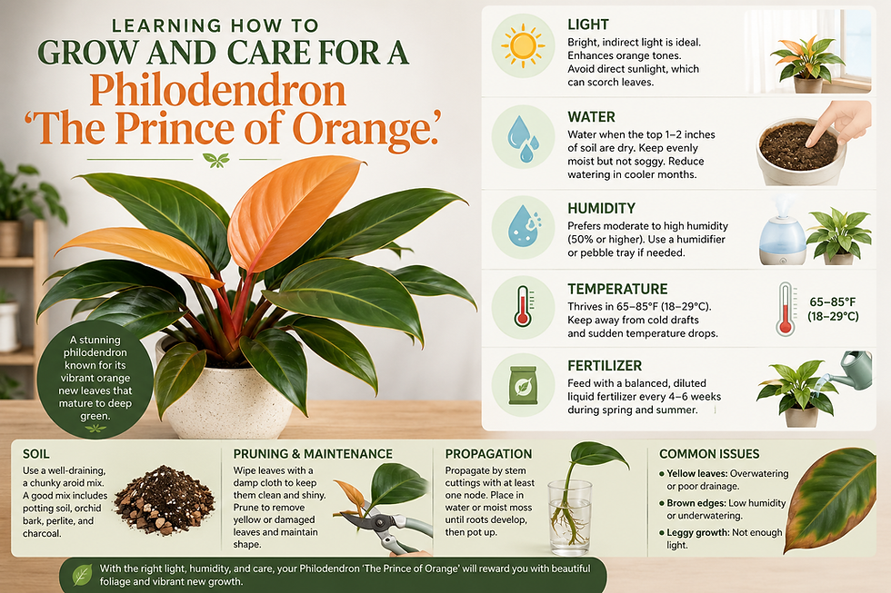 Learning how to grow and care for a Philodendron ‘The Prince of Orange.’