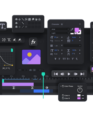 Illustration representing animation production