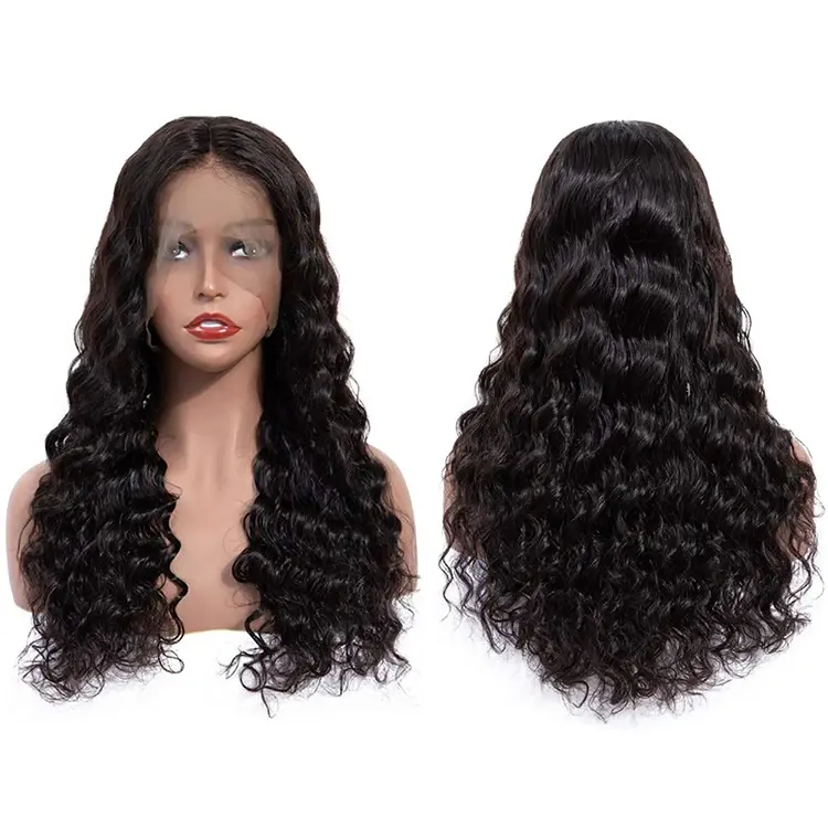 Thumbnail: Natural Swiss HD Transparent Lace Frontal Wig Brazilian 100% Human Hair