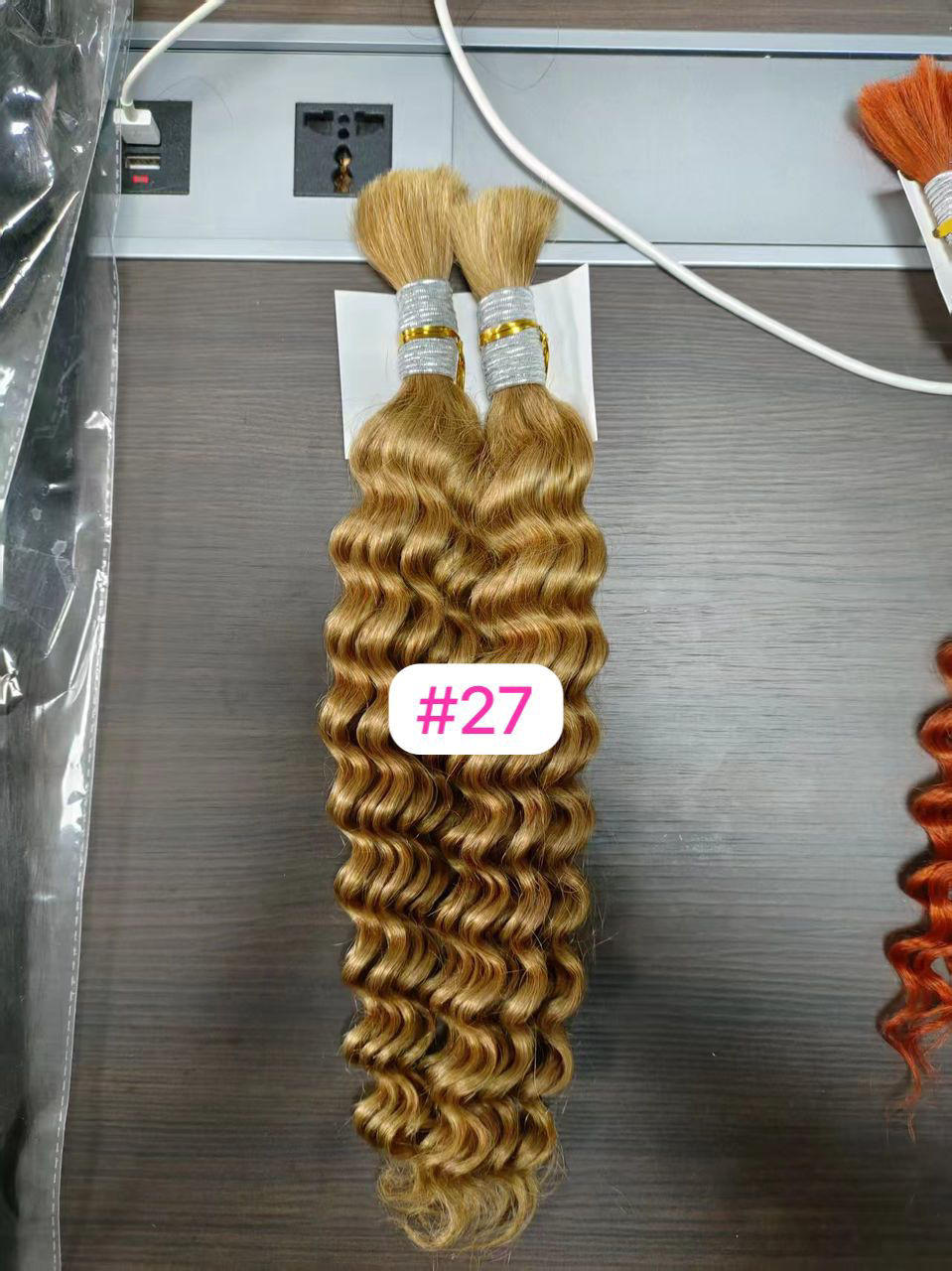 Thumbnail: 18inches CT 100% human hair Curly  ! Deep wave 100gram .
