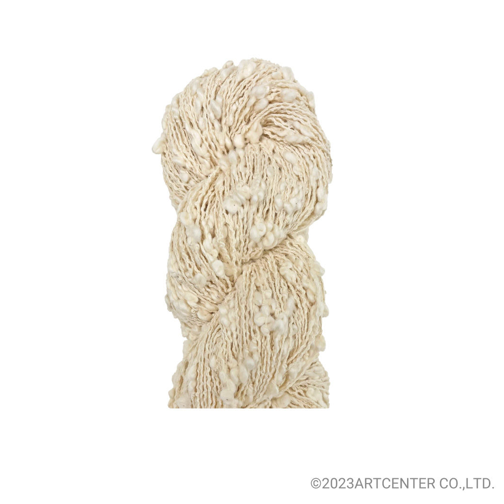 手織り・手編みの糸「綿花スラブ」