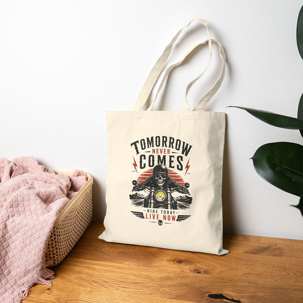 Thumbnail: Sunset Rider - Cotton Canvas Tote Bag