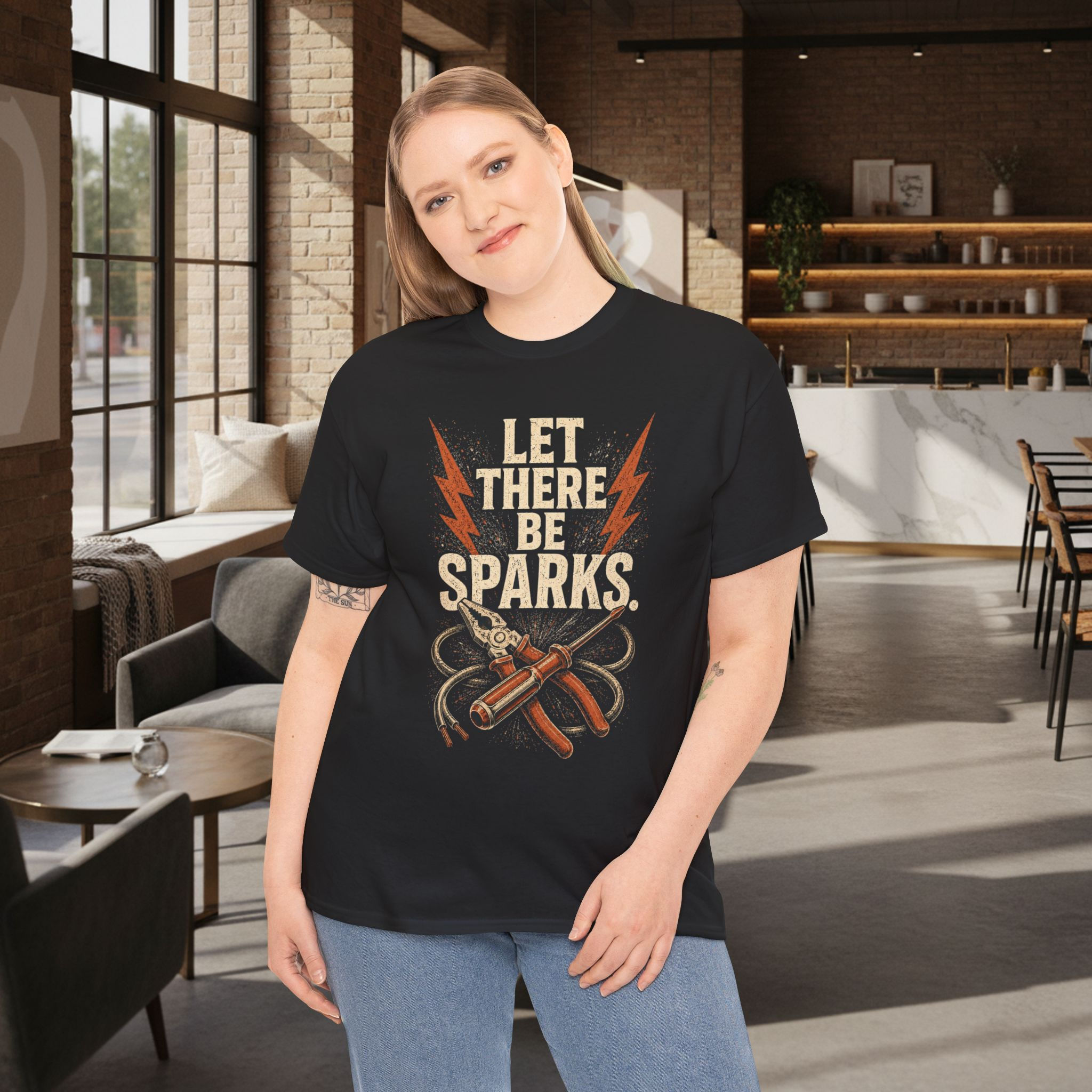 Let There Be Sparks - Vintage Electrician T‑Shirt
