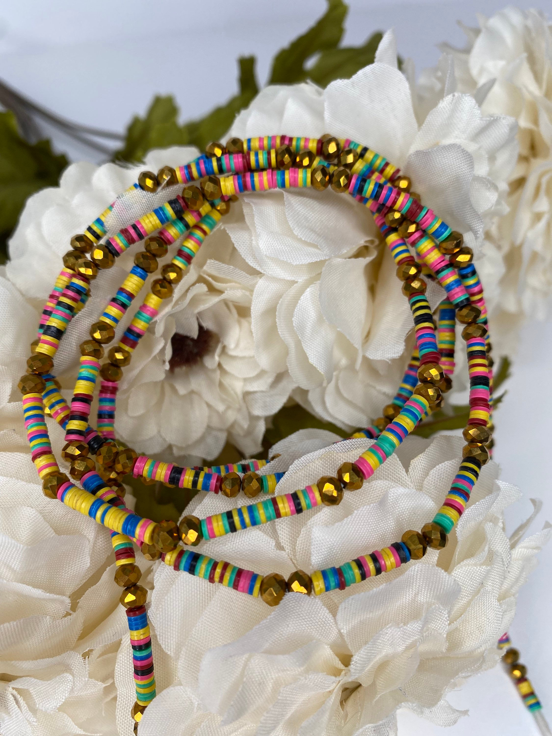 Waist Beads- Medium Kente 4