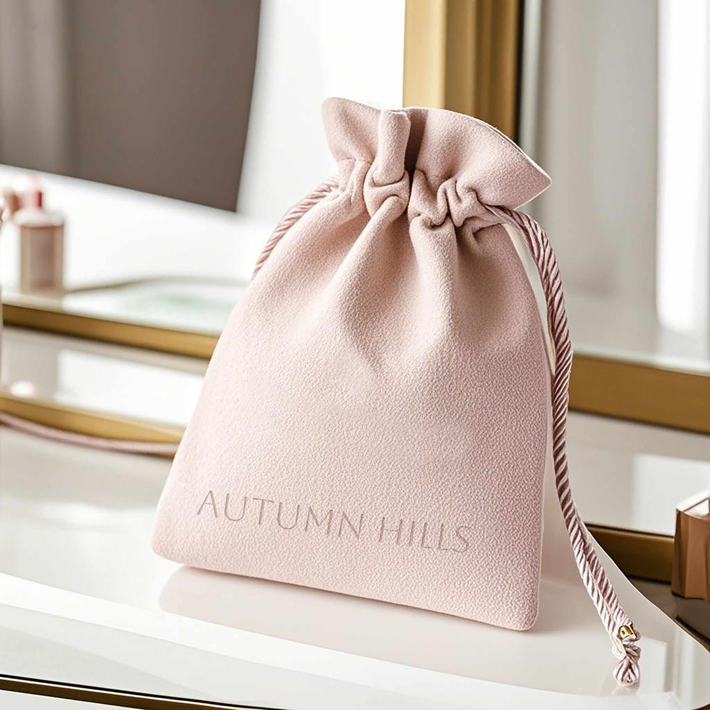 Microfibre Jewellery Pouches with Drawstring (50pcs)