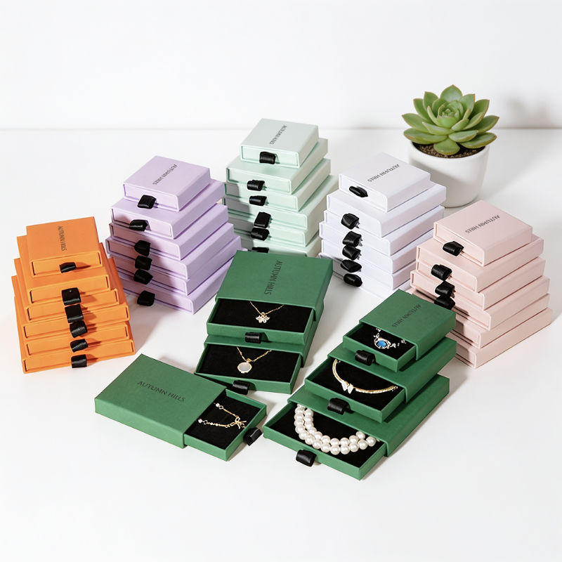 Thumbnail: Classic Monochrome Rigid Drawer Box - 1.7cm Height (50pcs)