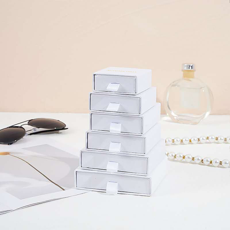 Thumbnail: Classic Monochrome Square Rigid Drawer Box - 2.5cm Height (50pcs)