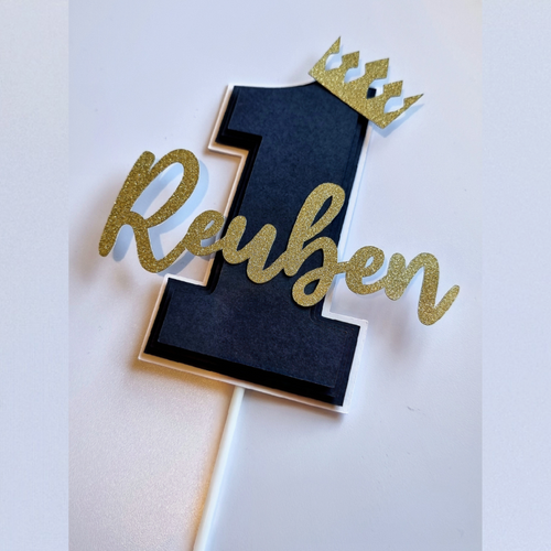 Number & Crown Cake Topper | Little Bug